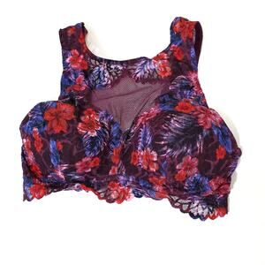 PINK VS | Floral Lace and Mesh Bralette - FLAWS Fairy Whimsy